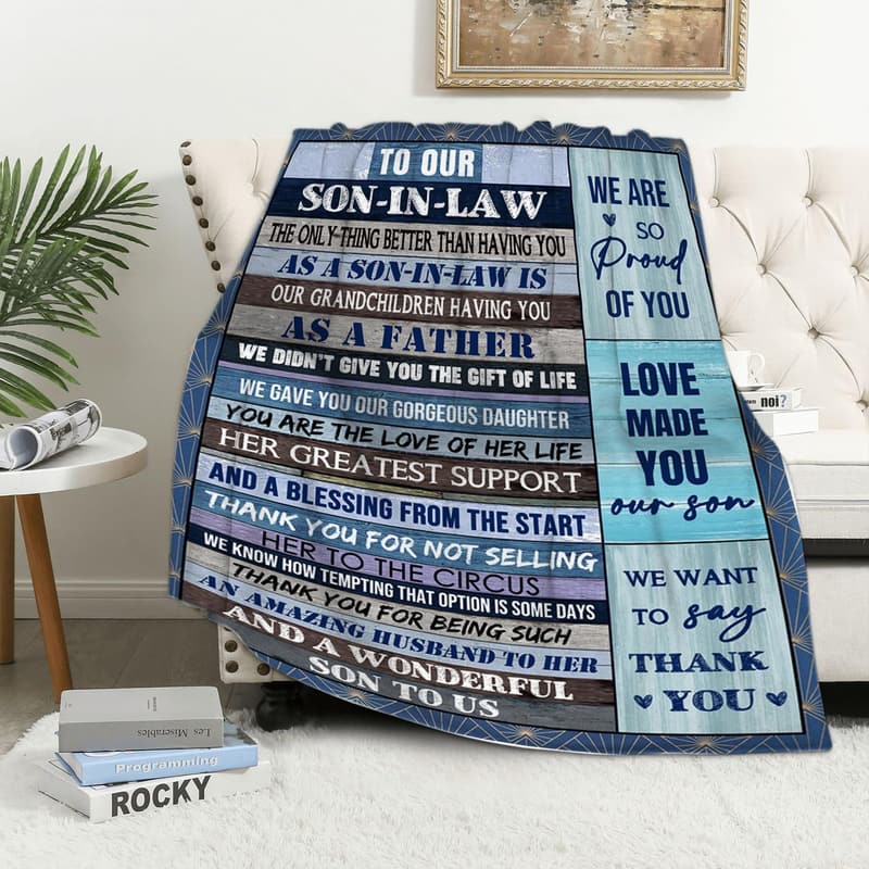 Birthday Gift Blanket for Son-in-Law - Soft Warm Throw 50
