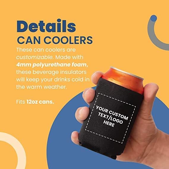 Personalized Wedding Can Coolers - Custom Drink Sleeves (100 PCS)