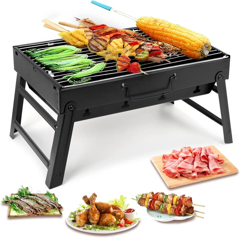 Portable Charcoal Grill for Camping and Picnics