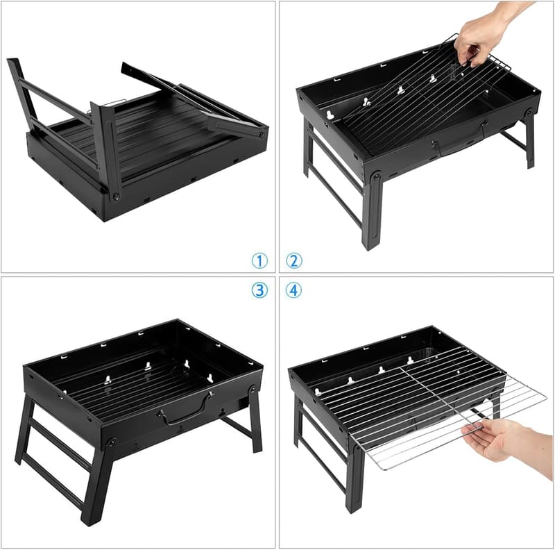 Portable Charcoal Grill for Camping and Picnics