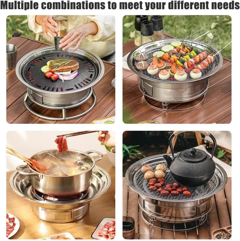 Portable Charcoal BBQ Grill for Camping & Home Use