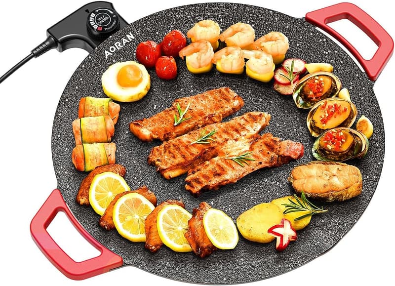 Electric Smokeless Indoor Grill – Compact Nonstick Griddle