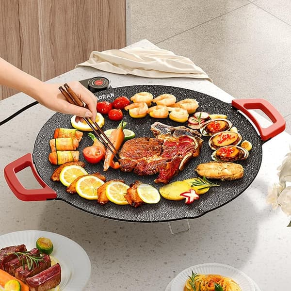 Electric Smokeless Indoor Grill – Compact Nonstick Griddle