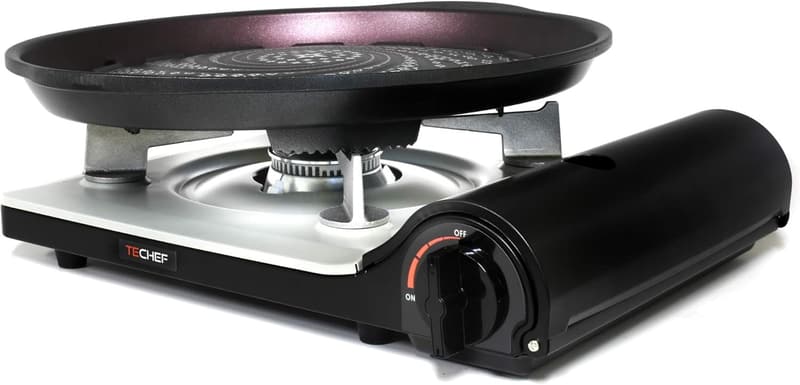 Korean BBQ Grill Pan with Portable Gas Stove Burner