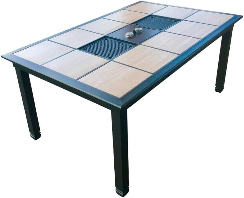 Outdoor Infrared Propane BBQ Grill & Fire Pit Table