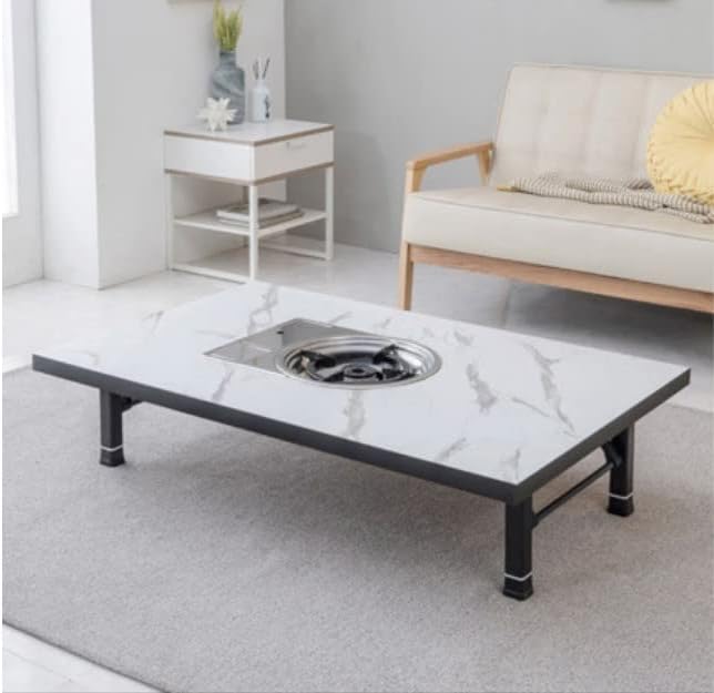 Korean BBQ Table - Foldable Marble Grill for Home Use
