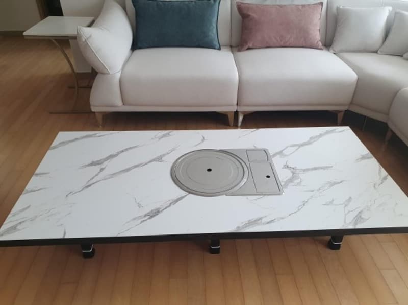 Korean BBQ Table - Foldable Marble Grill for Home Use