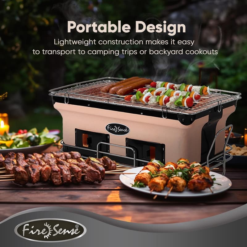 Large Handmade Yakatori Charcoal Grill with Adjustable Ventilation