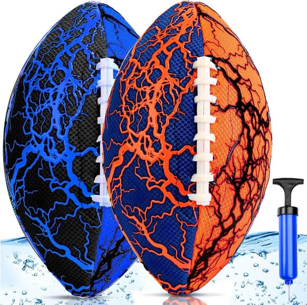 Waterproof Pool Football - 2 Pack Fun Outdoor Toys for Kids & Adults