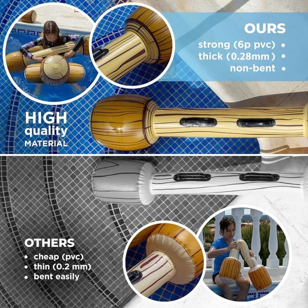 Inflatable Battle Logs Joust Game Rafts for All Ages