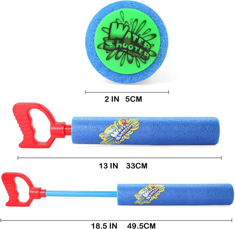 Super Foam Water Gun Set - 6 Pack Outdoor Pool Toys