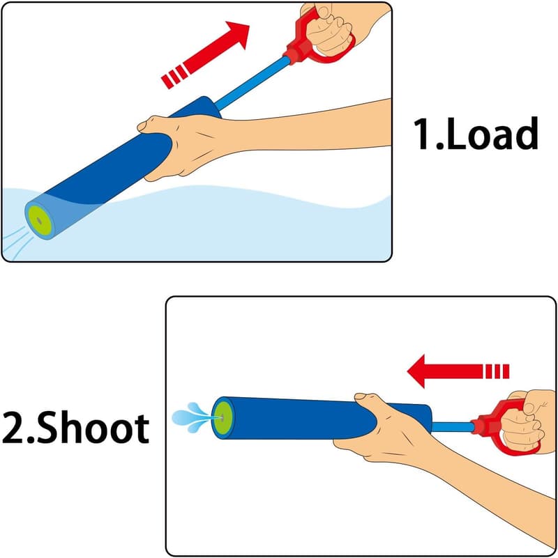 Super Foam Water Gun Set - 6 Pack Outdoor Pool Toys