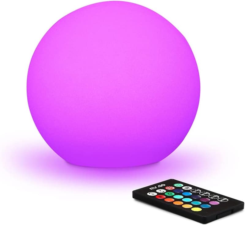 RGB Color-Changing LED Globe Light with Remote - Mood Lamp
