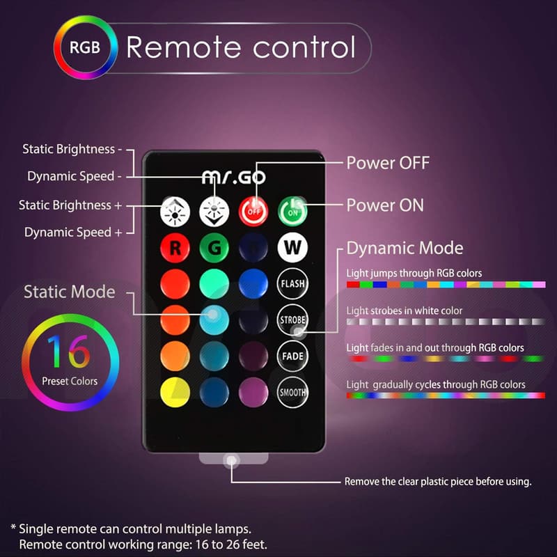 RGB Color-Changing LED Globe Light with Remote - Mood Lamp