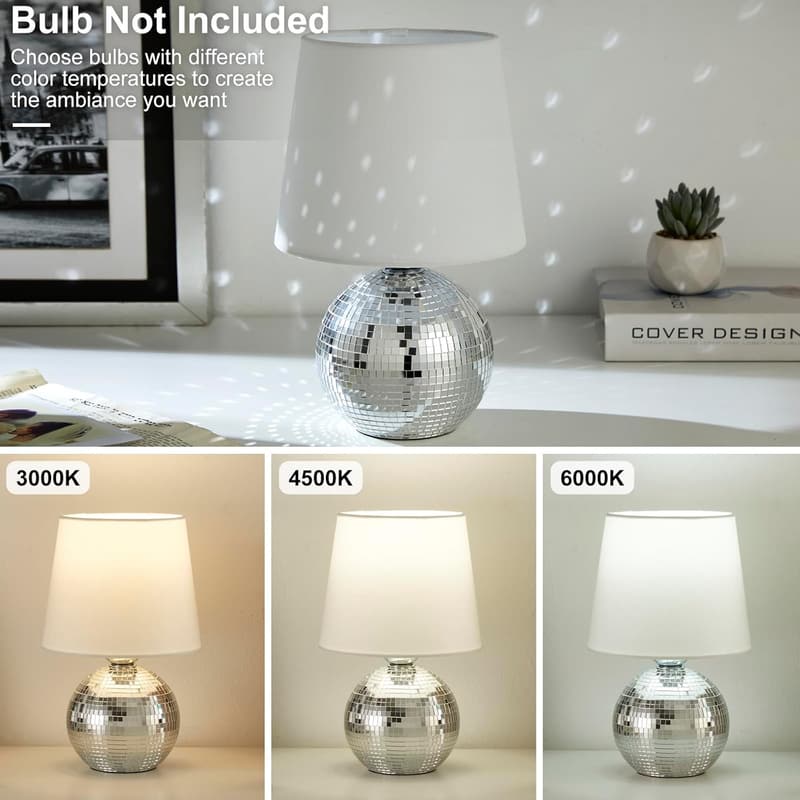 Disco Ball Mini Lamp - Funky Table Light for Bedroom & Office