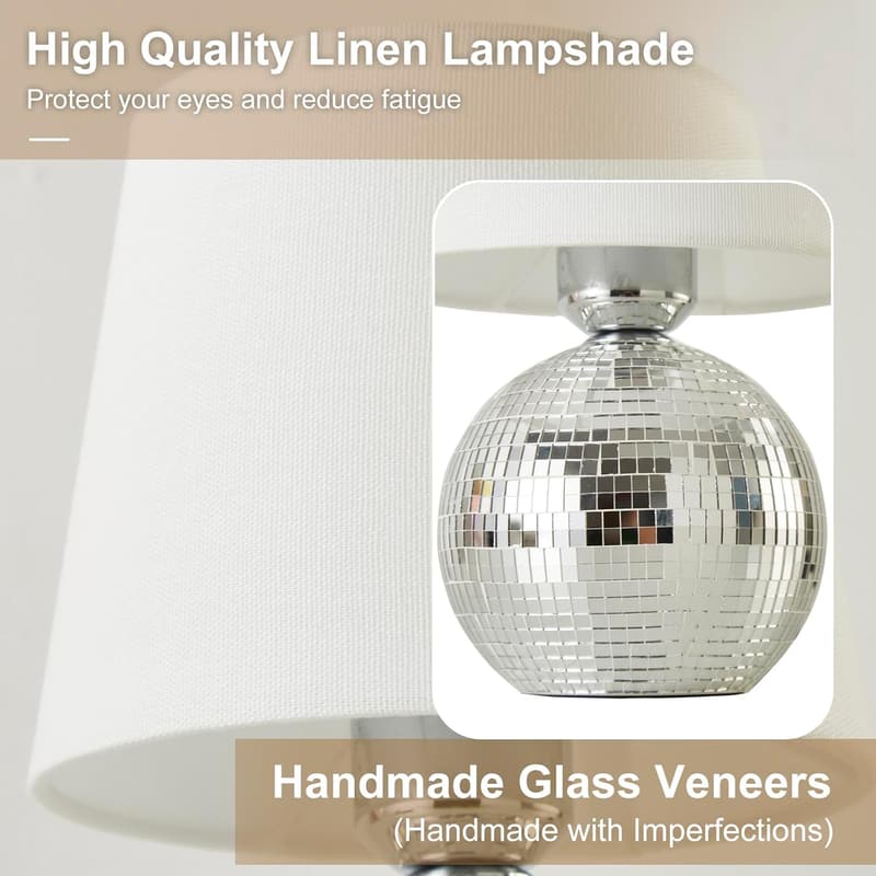 Disco Ball Mini Lamp - Funky Table Light for Bedroom & Office