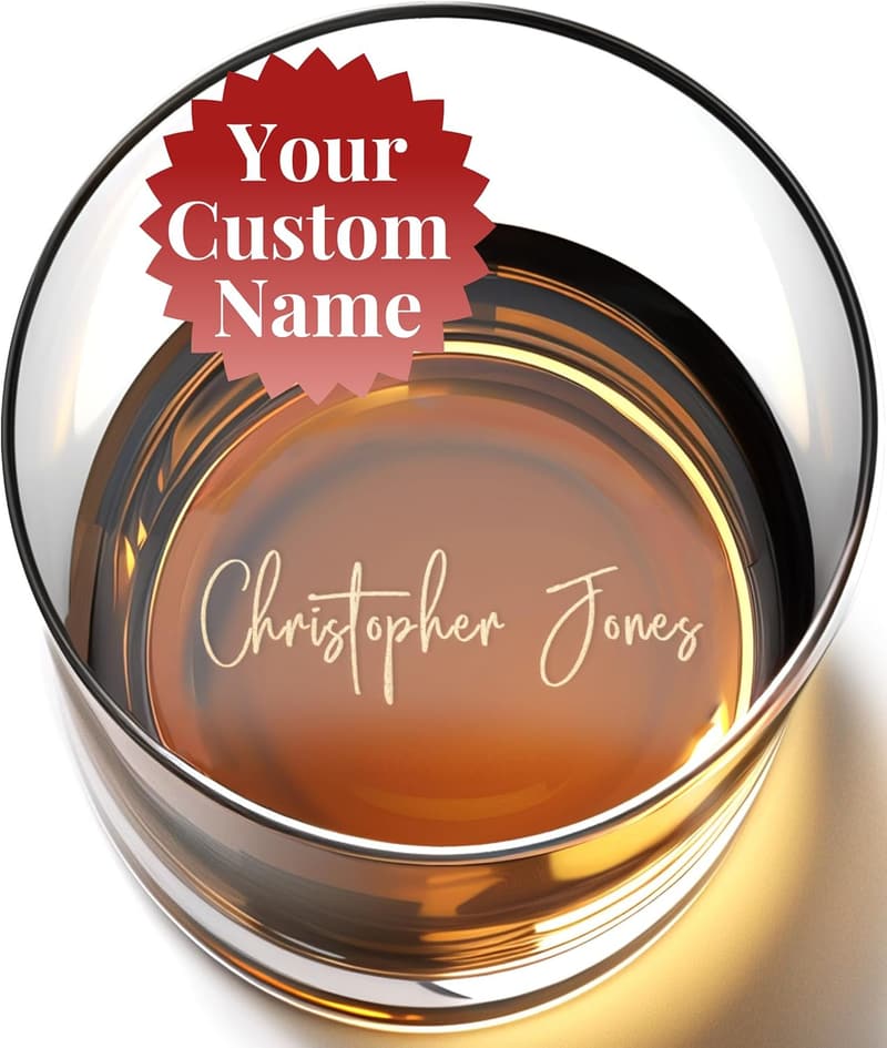 Valentine's Day Personalized Whiskey Glass Set for Him