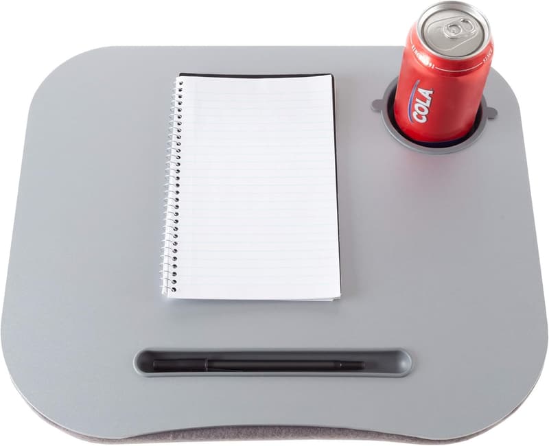 Portable Lap Desk with Cushion & Cup Holder - Versatile Use