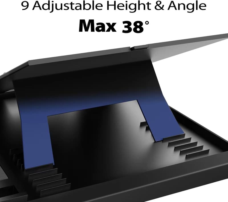 Portable Laptop Lap Desk with Cushion - 9 Adjustable Angles