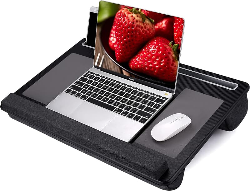 Portable Extra Large Laptop Desk with Mouse Pad & Wrist Rest