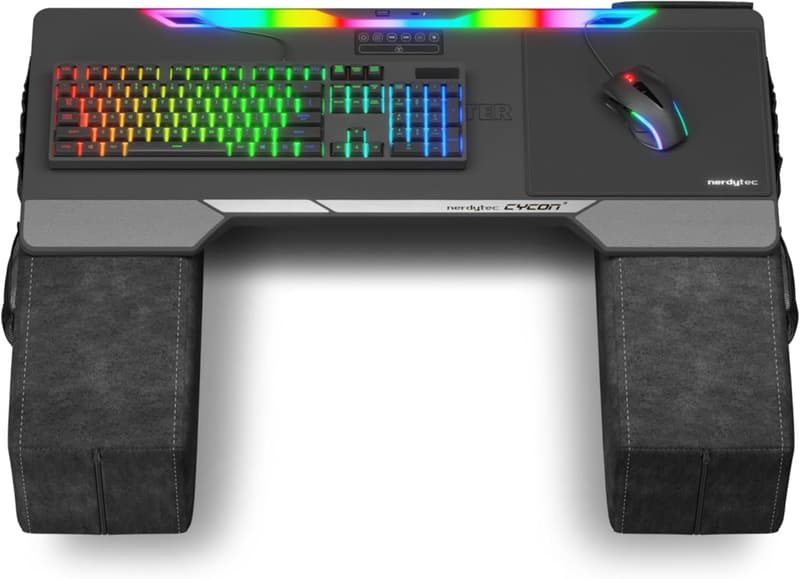 Ergonomic Gaming Lap Desk with USB Hub for Couch and Bed