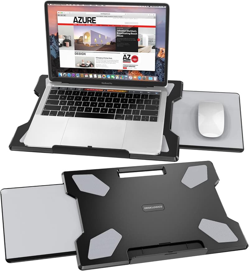 Portable Laptop Lap Desk with Retractable Mouse Pad