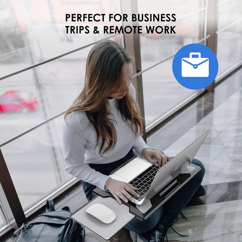 Portable Laptop Lap Desk with Retractable Mouse Pad