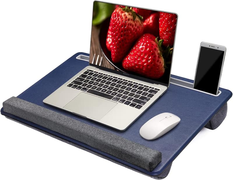 Portable Lap Desk with Mouse Pad & Phone Holder for 17.3