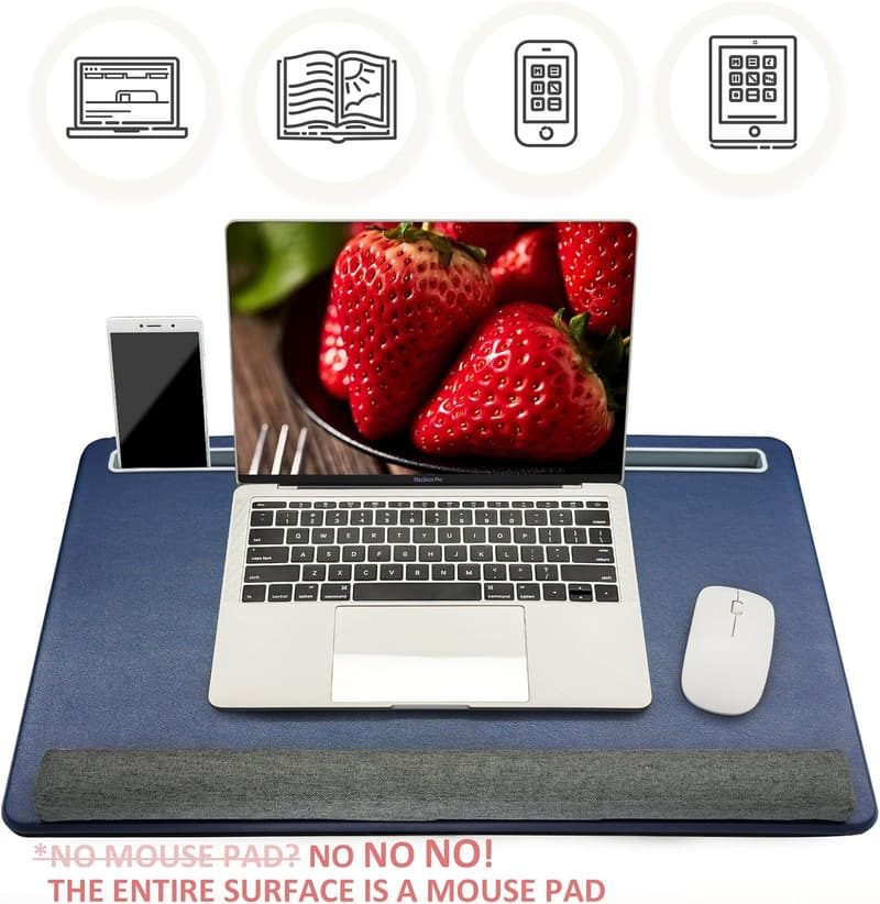 Portable Lap Desk with Mouse Pad & Phone Holder for 17.3