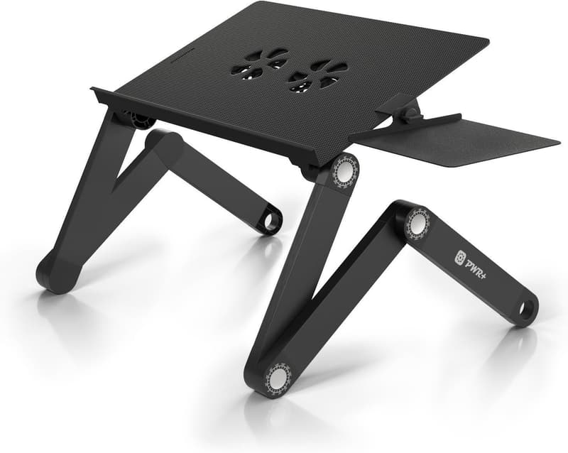 Adjustable Laptop Table Stand with Mouse Pad - Lightweight Ergonomic Desk Tray