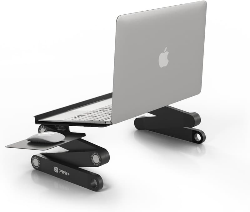Adjustable Laptop Table Stand with Mouse Pad - Lightweight Ergonomic Desk Tray