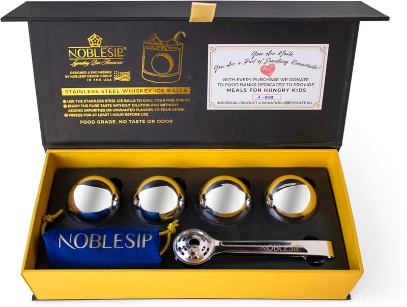 Father's Day Whiskey Chilling Balls Gift Set - No Dilution