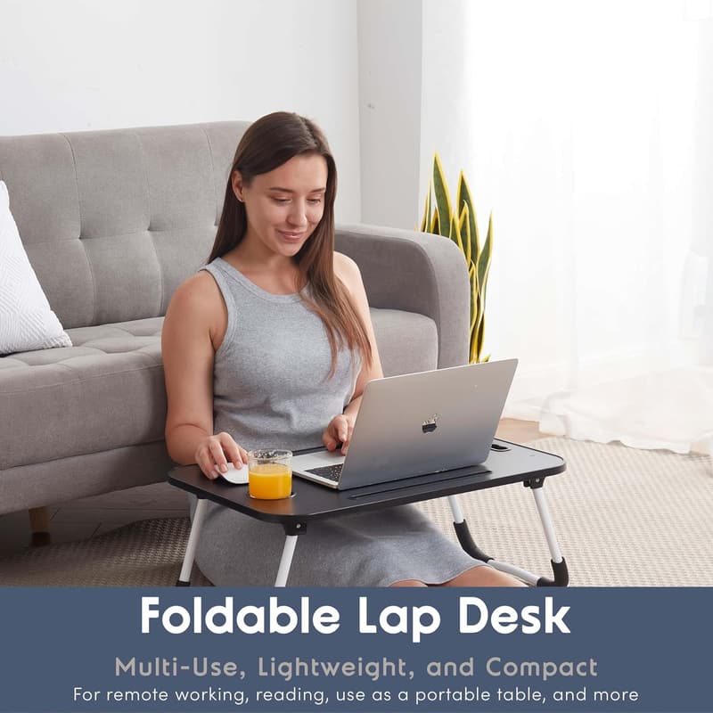 Adjustable Portable Laptop Bed Tray Table for Sofa & Floor
