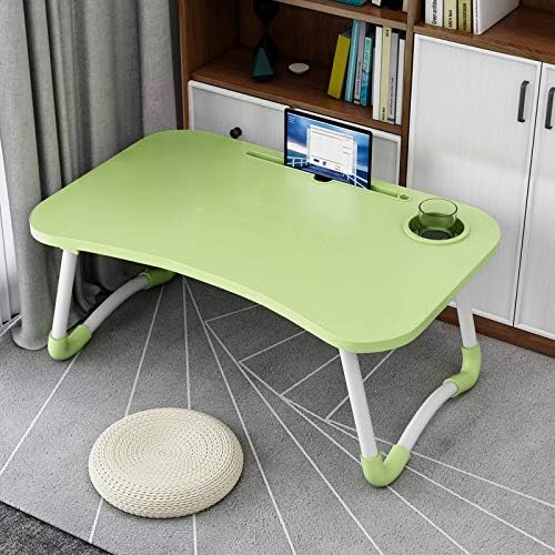 Portable Laptop Bed Tray Table with Storage, Cup & Tablet Holders
