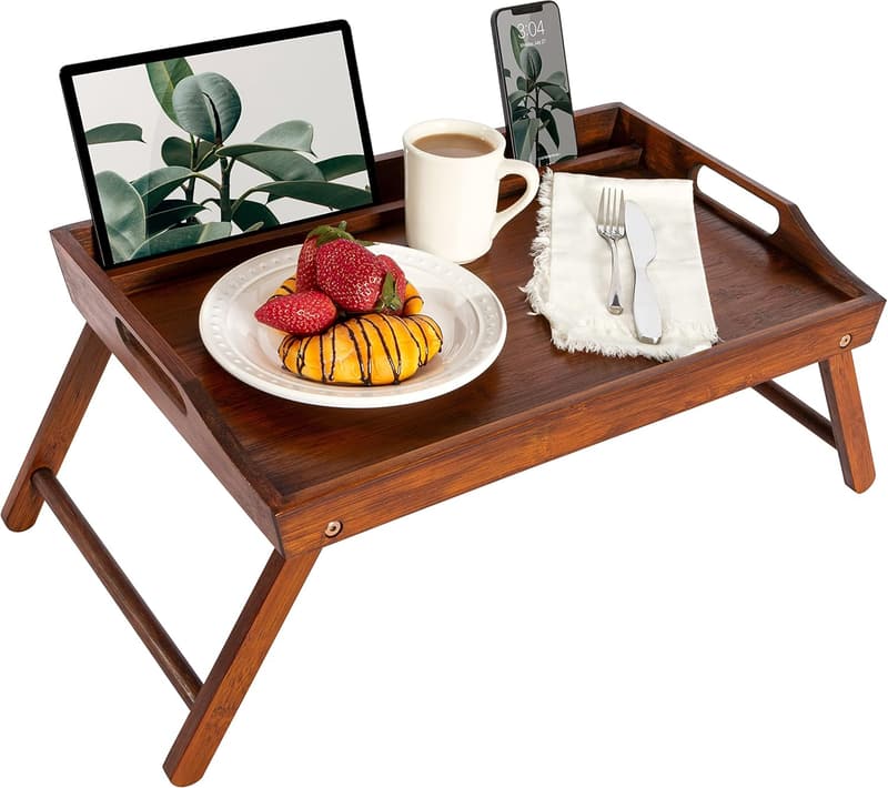 Extra Large Bamboo Lap Desk with Phone Holder - Java