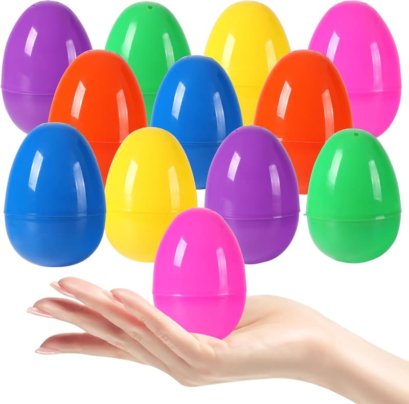 Bright Fillable Easter Eggs Assortment - 12 Pcs, 3.15''