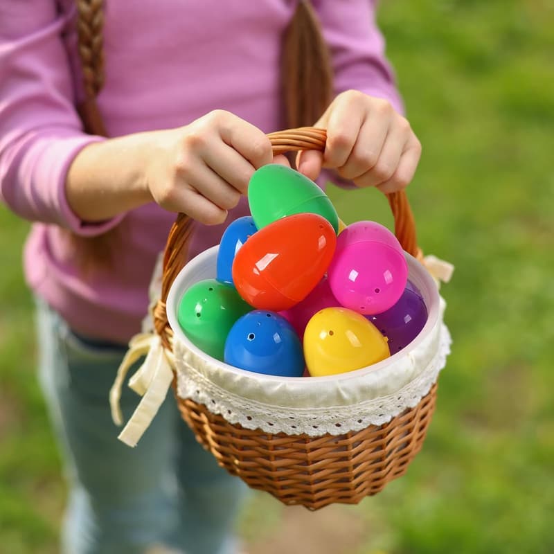 Bright Fillable Easter Eggs Assortment - 12 Pcs, 3.15''
