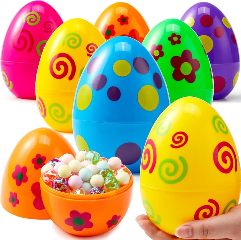 Jumbo Fillable Easter Eggs - 6-Pack for Hunts & Treats