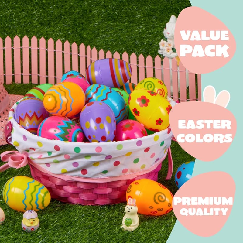 Bright Fillable Easter Eggs - 36 Count for Hunt & Party Favors