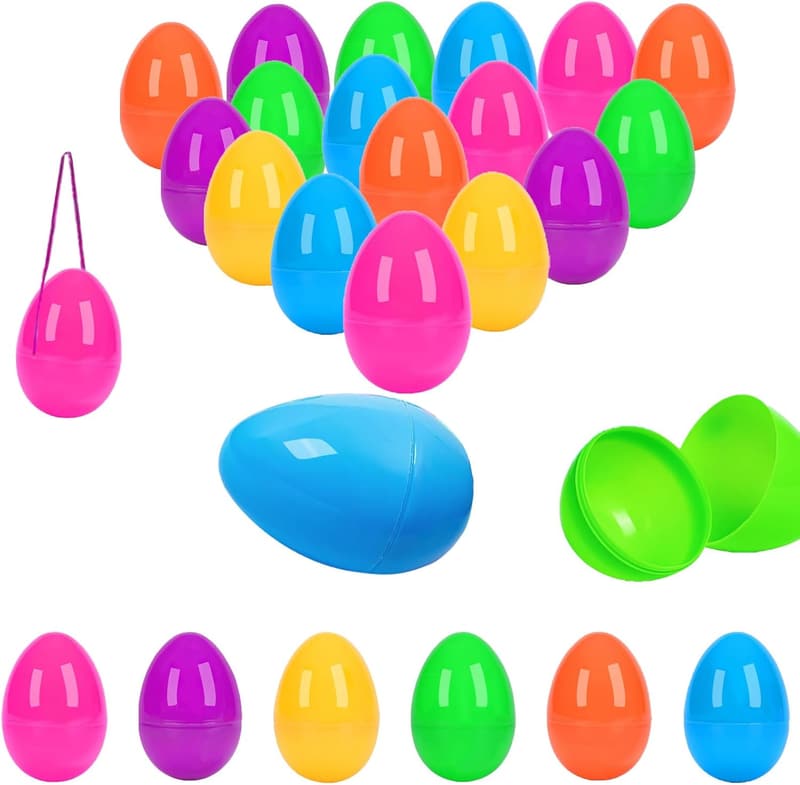 Colorful Fillable Plastic Easter Eggs - 36 Pcs for Easter Hunt