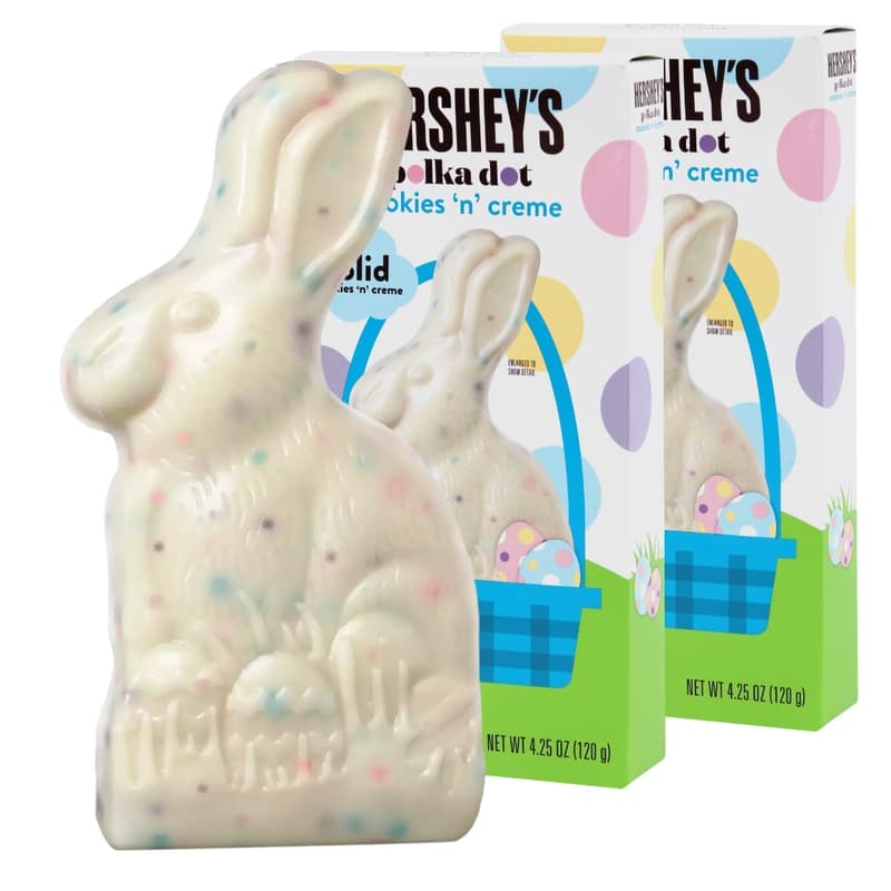 Easter Candy: 2-Pack Giant Cookie & Cream Bunnies, 4.25oz