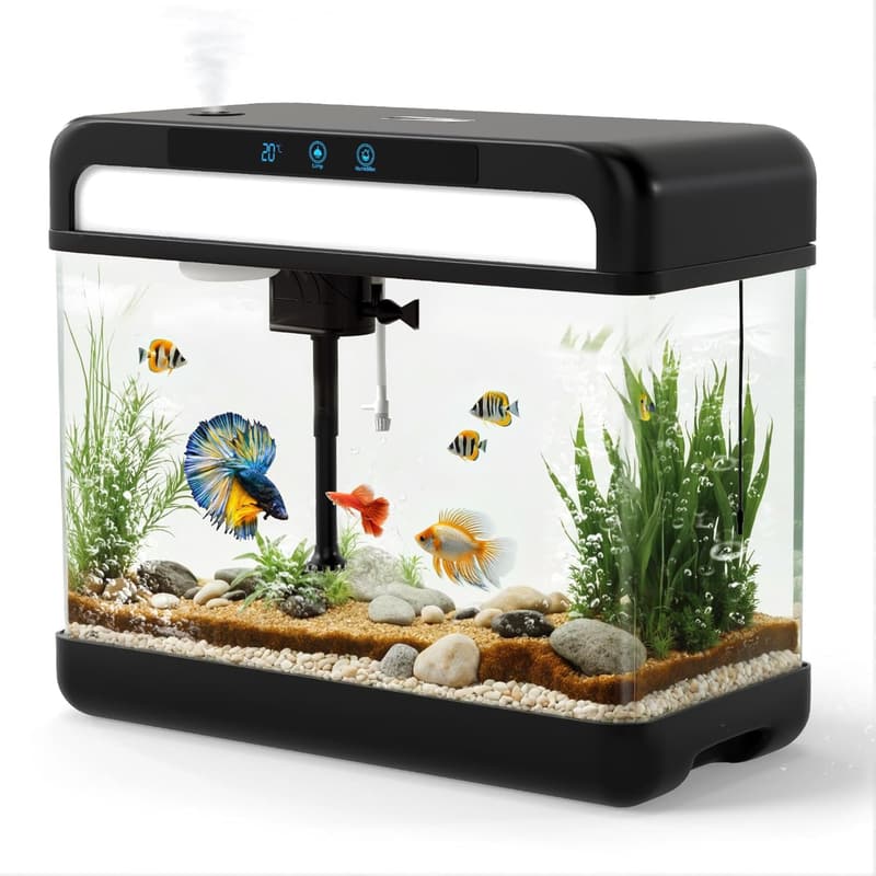 Smart 3-Gallon Aquarium Kit with Self-Cleaning System