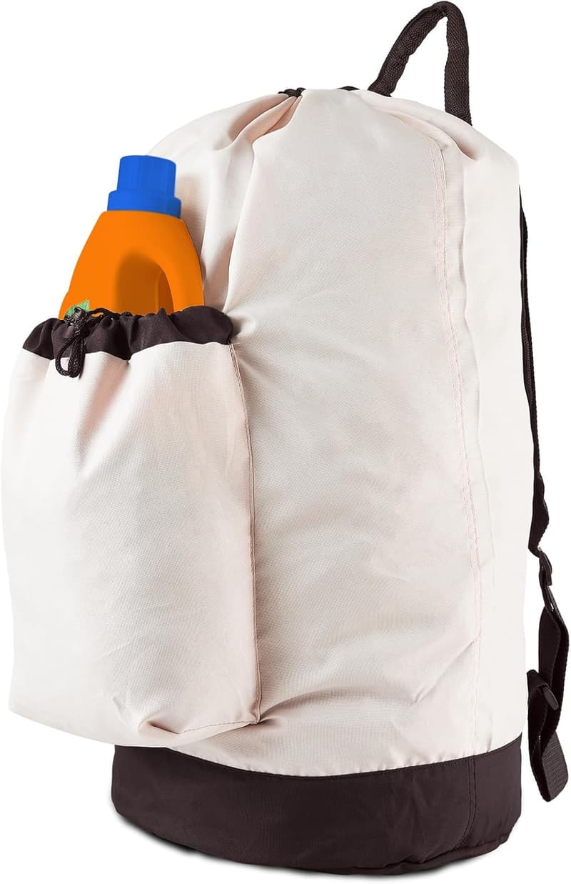Travel Laundry Backpack with Detergent Holder for College Dorm