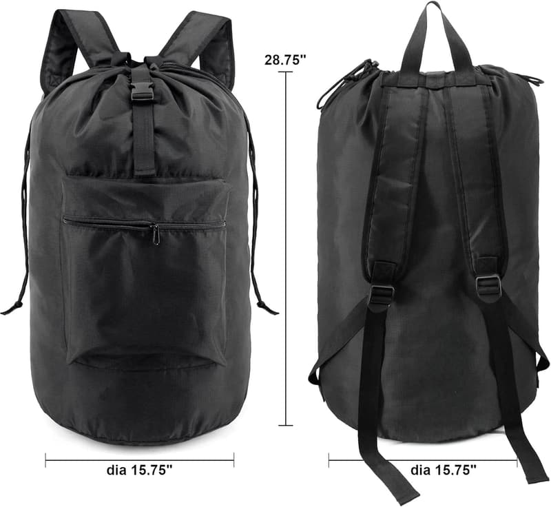 Extra Large Heavy Duty Laundry Backpack Bag - BeeGreen