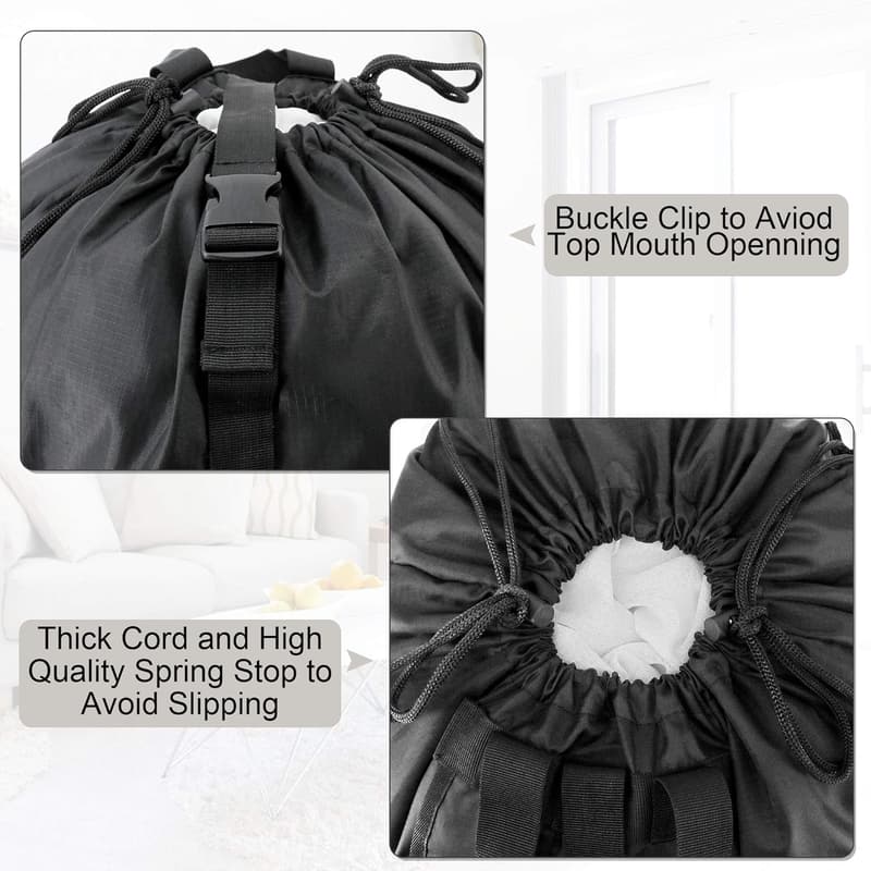 Extra Large Heavy Duty Laundry Backpack Bag - BeeGreen