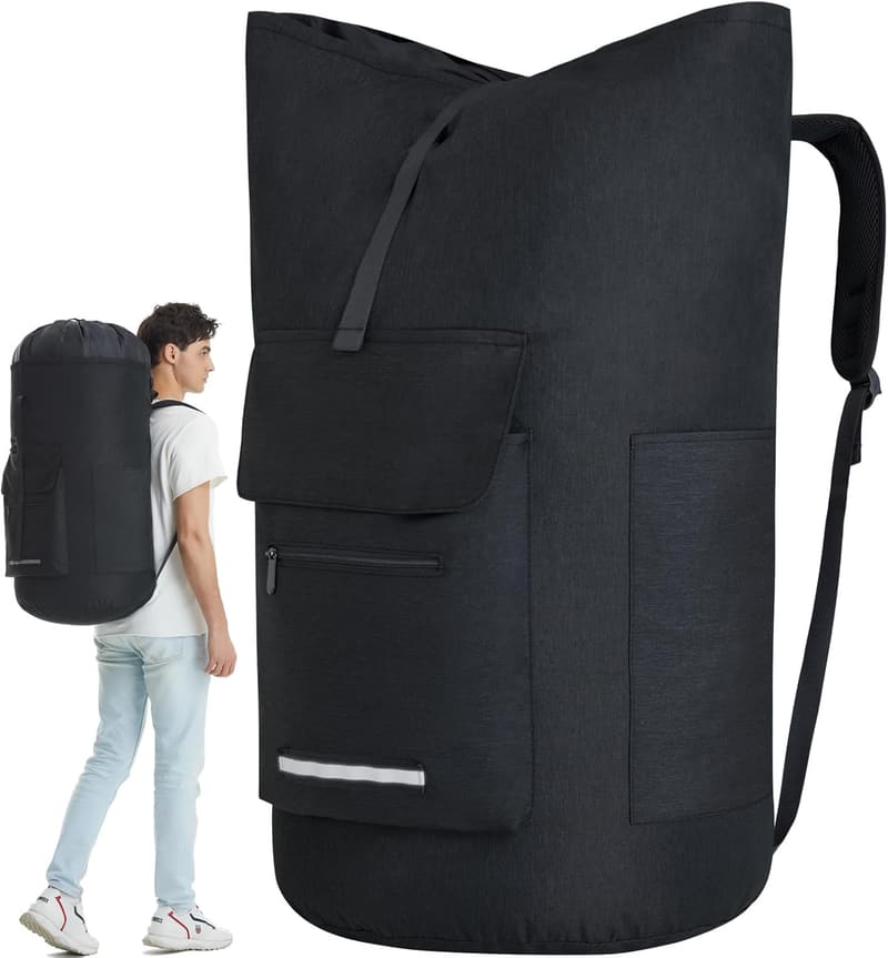 Extra Large Laundry Backpack with Straps and Pockets