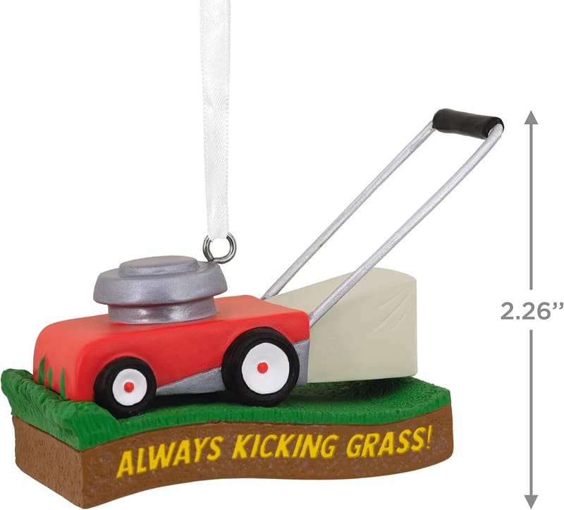 Christmas Lawn Mower Resin Ornament by Hallmark