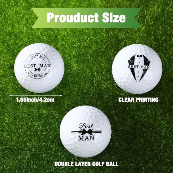 Groomsmen Proposal Golf Balls with PVC Boxes and Ropes