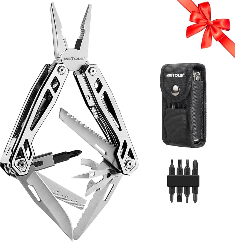 21-in-1 Stainless Steel Multitool Pliers with EDC Pouch