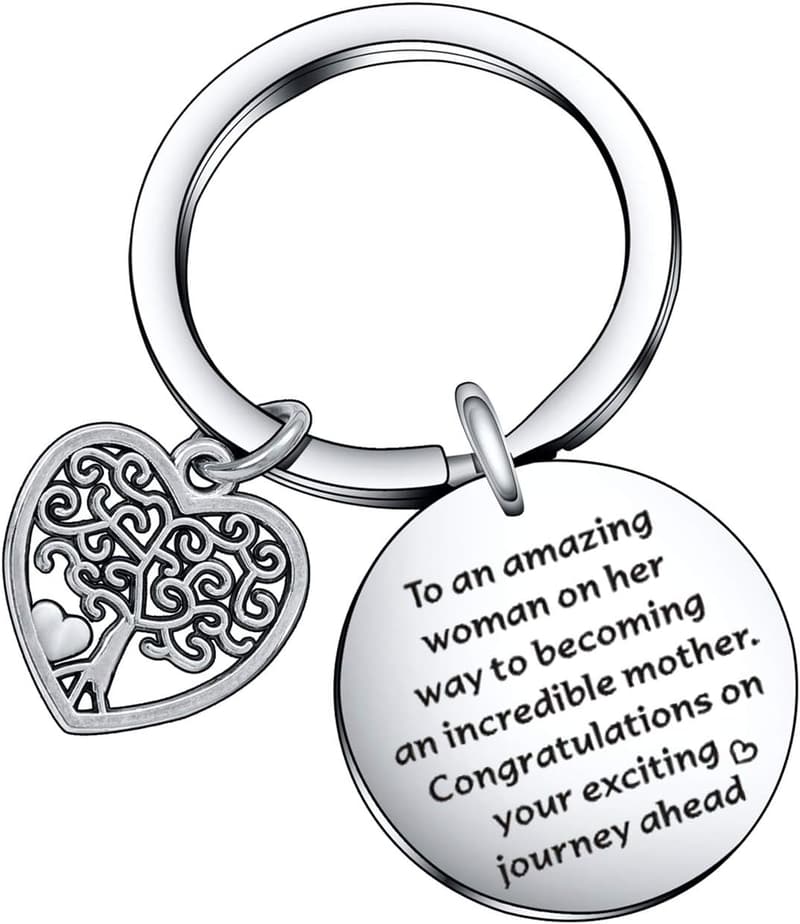 Pregnancy Announcement Keychain Gift for Moms-to-Be